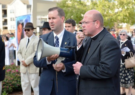 Bishop Carl Kemme of Wichita, Kansas leads the rosary.